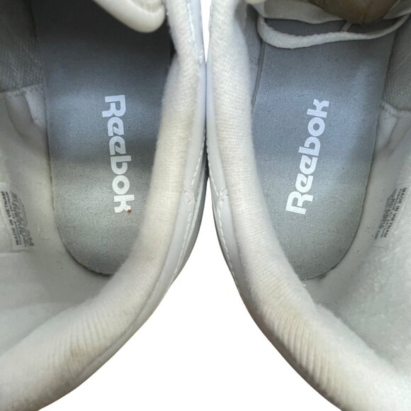 Reebok Classic Men’s All White Leather Lace-Up Casual Athletic Sneakers Size 15 - Picture 5 of 8